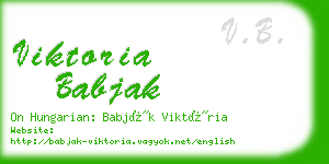 viktoria babjak business card